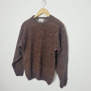 Prince Bellini Vintage Brown Black Wool Blend Preppy Made In Canada Grandpa Sz S